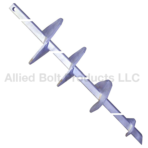 120" SQUARE SHANK MULTI HELIX ANCHOR WITH 8", 10", 12", AND 14" HELICES